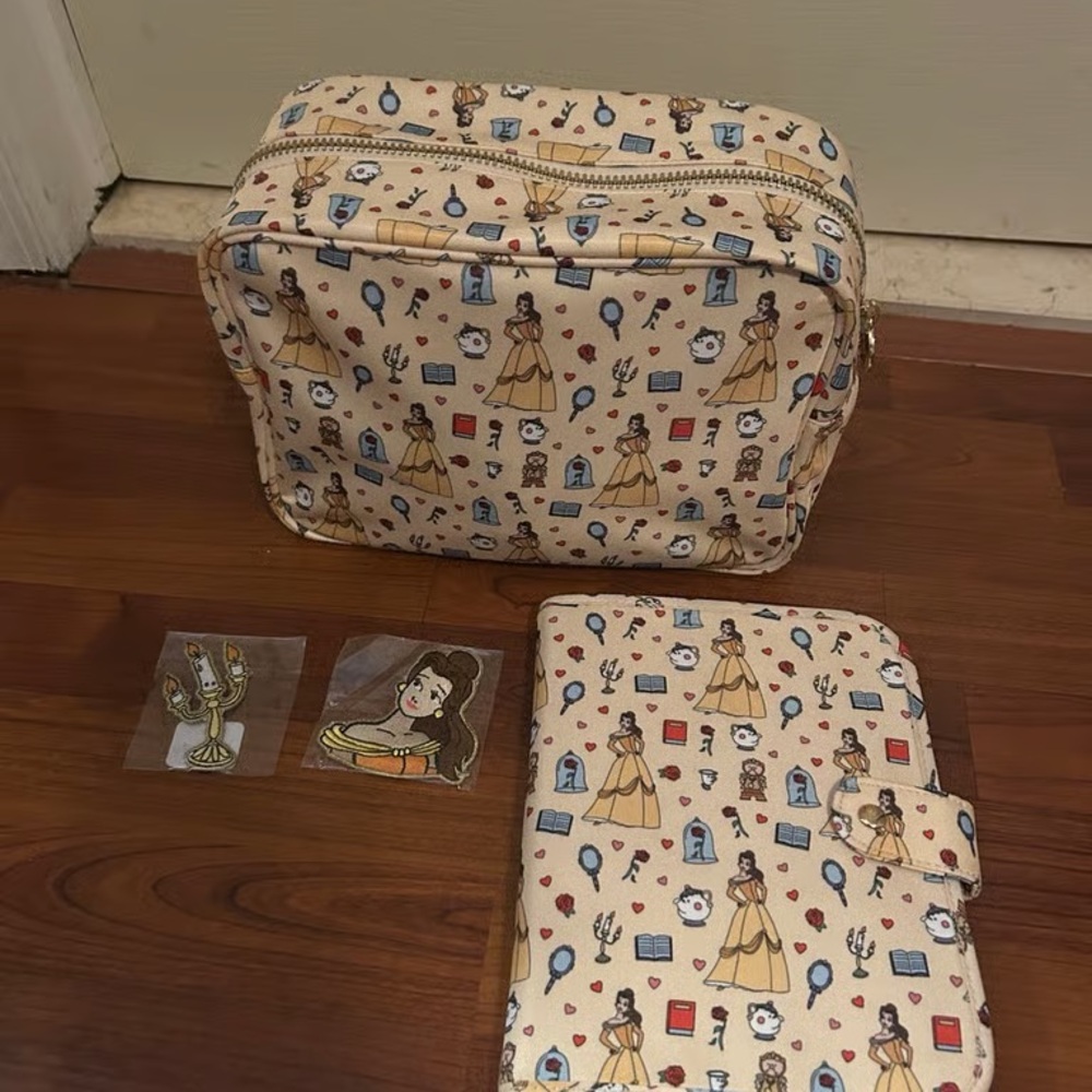 Stoney Clover Lane Cream and Multicolor Cosmetic Bag Set